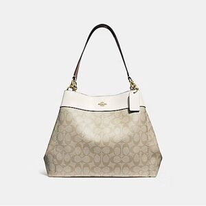 Coach F 27972 lexy signature canvas leather shoulder bag